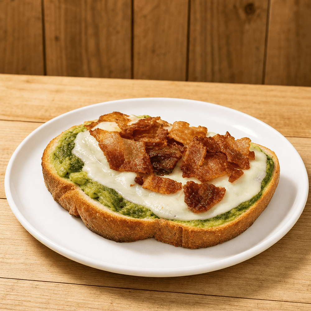 #16 Avocado Toast Pesto-Bacon Melt