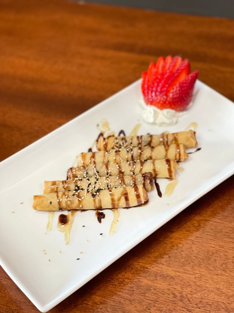 Chocolate Bananas Stick with vanilla ice cream