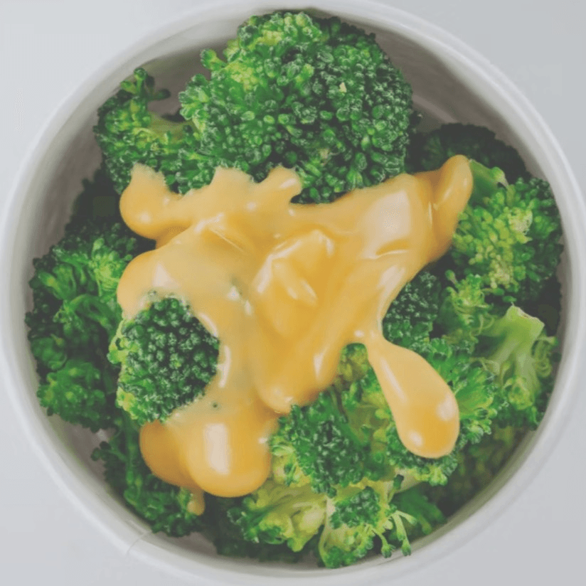 Steamed broccoli and cheddar