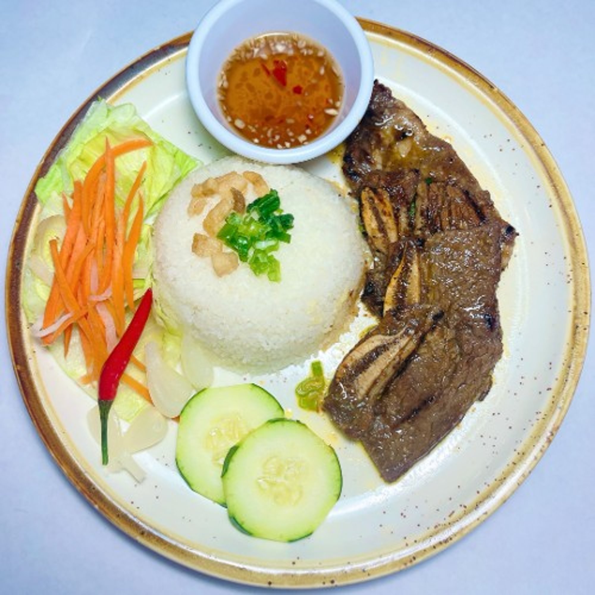Grilled Beef Short Rib Rice Plate