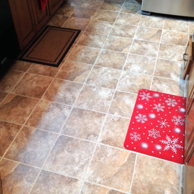 After we clean the tile and grout . Got clean tile?