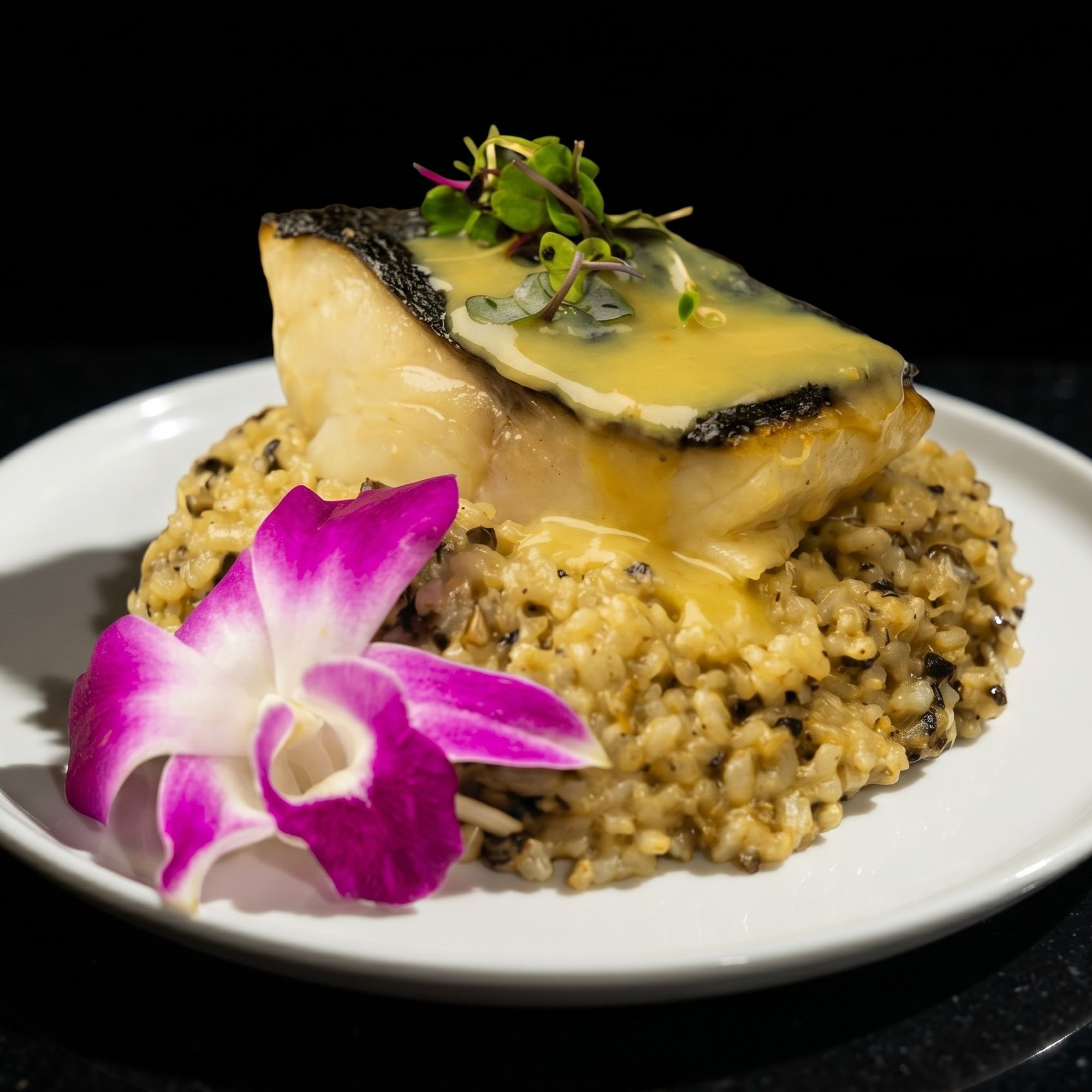 Grilled Salmon Risotto