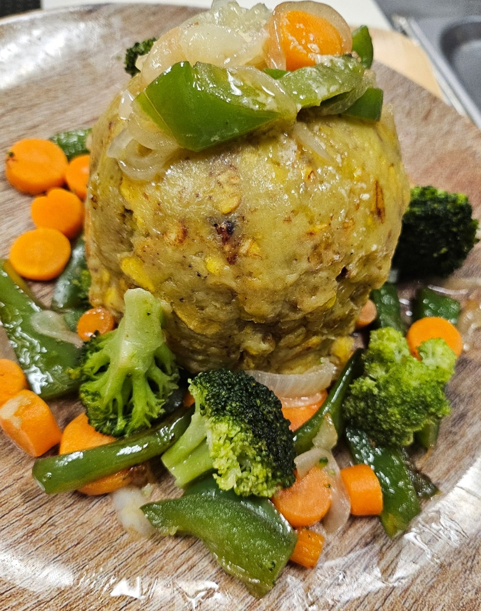 Mofongo with Vegetables "vegetarian Mofongo"