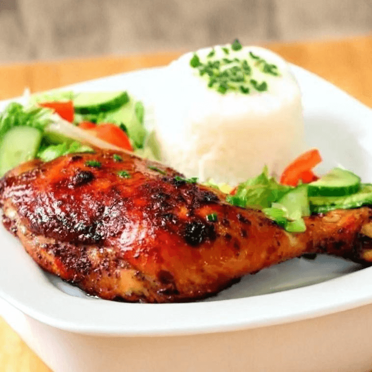 74. Grilled Chicken with Steamed Rice / Cơm Gà Nướng