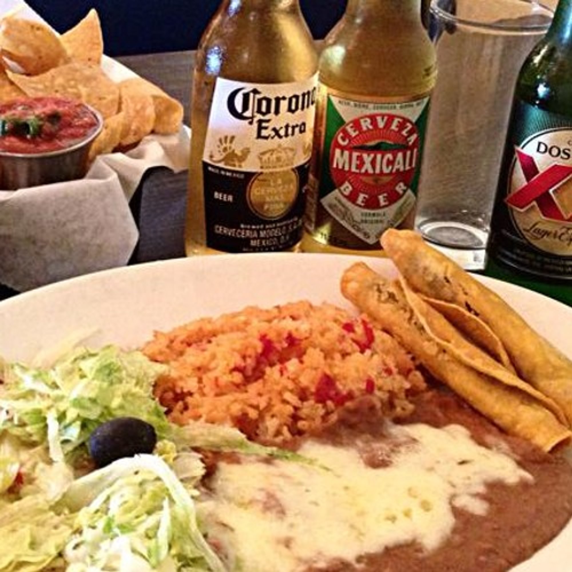A. Green Enchilada with Two Rolled Tacos