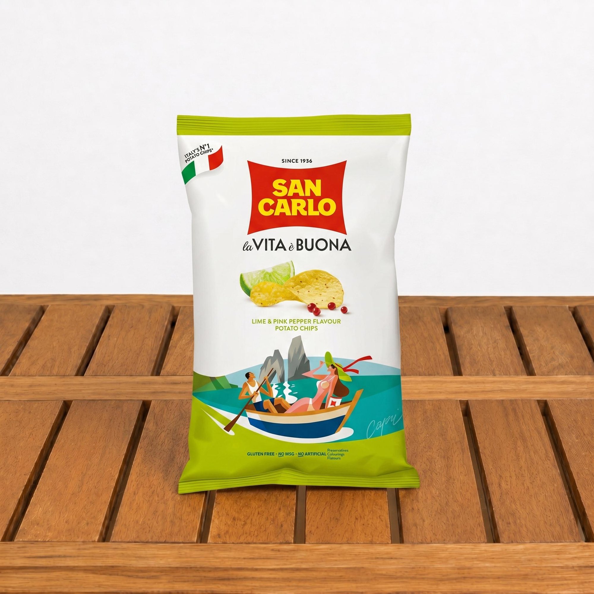 Lime and Pink Pepper Potato Chips