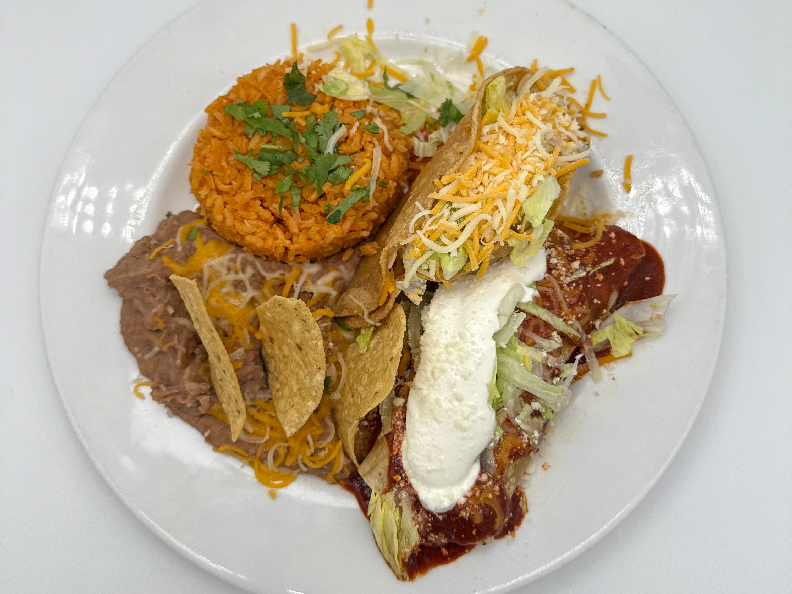 Beef Taco & Cheese Enchilada Combo