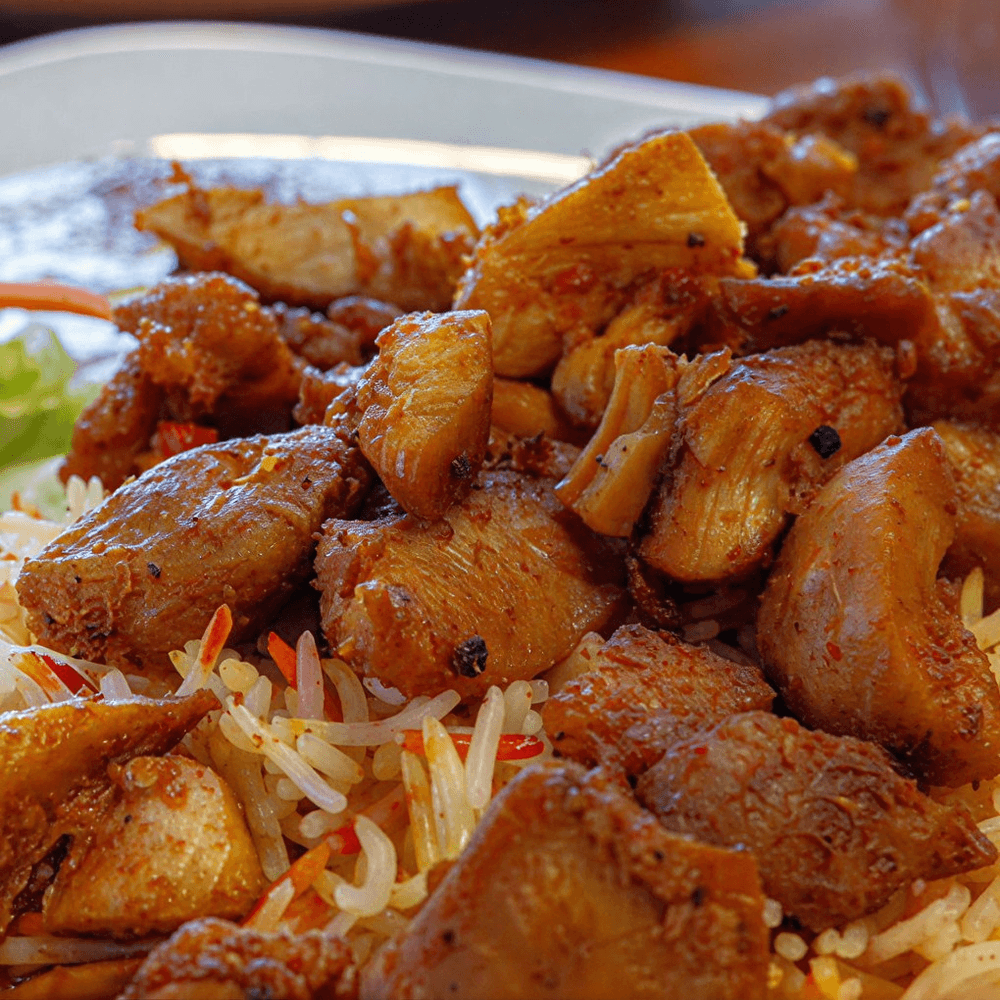Boneless Tikka Chicken Over Rice