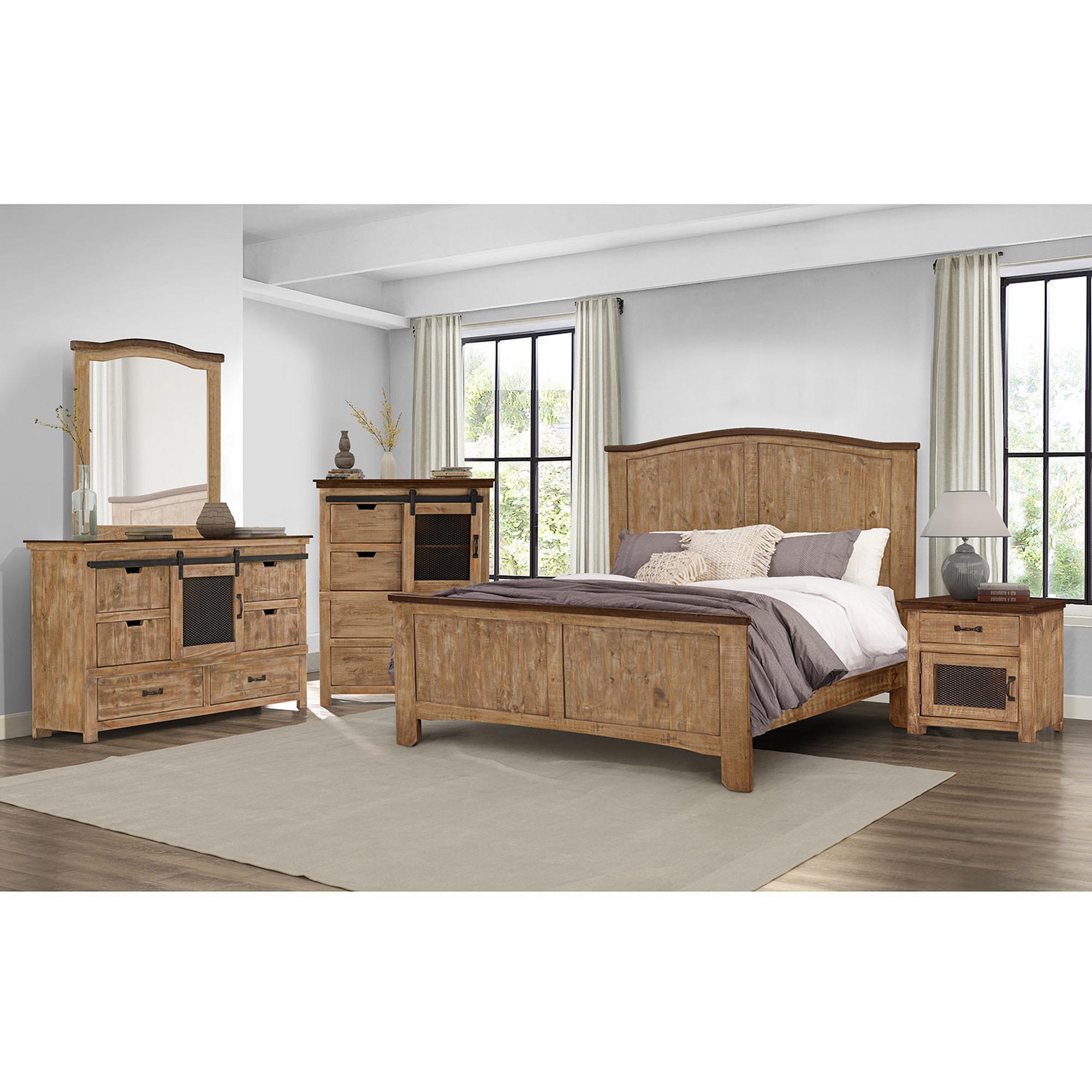 Queen Wind Creek Bed w/Chest, Dresser, Mirror, Nightstand