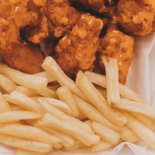 10 Wing And Fries Buffalo (Hot)