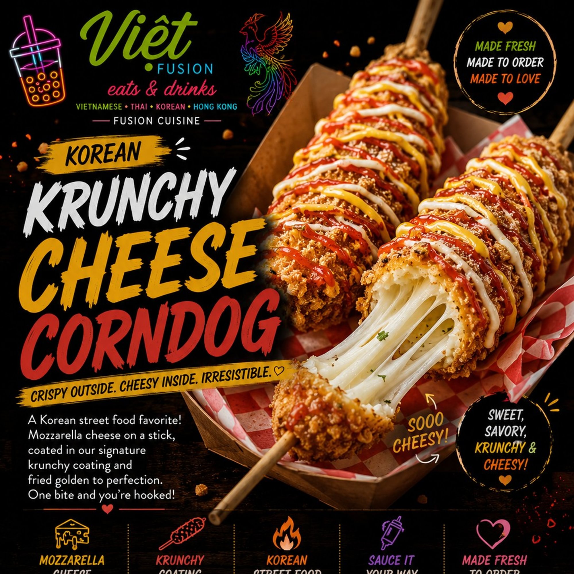 M11. Korean Krunchy Cheese Dog