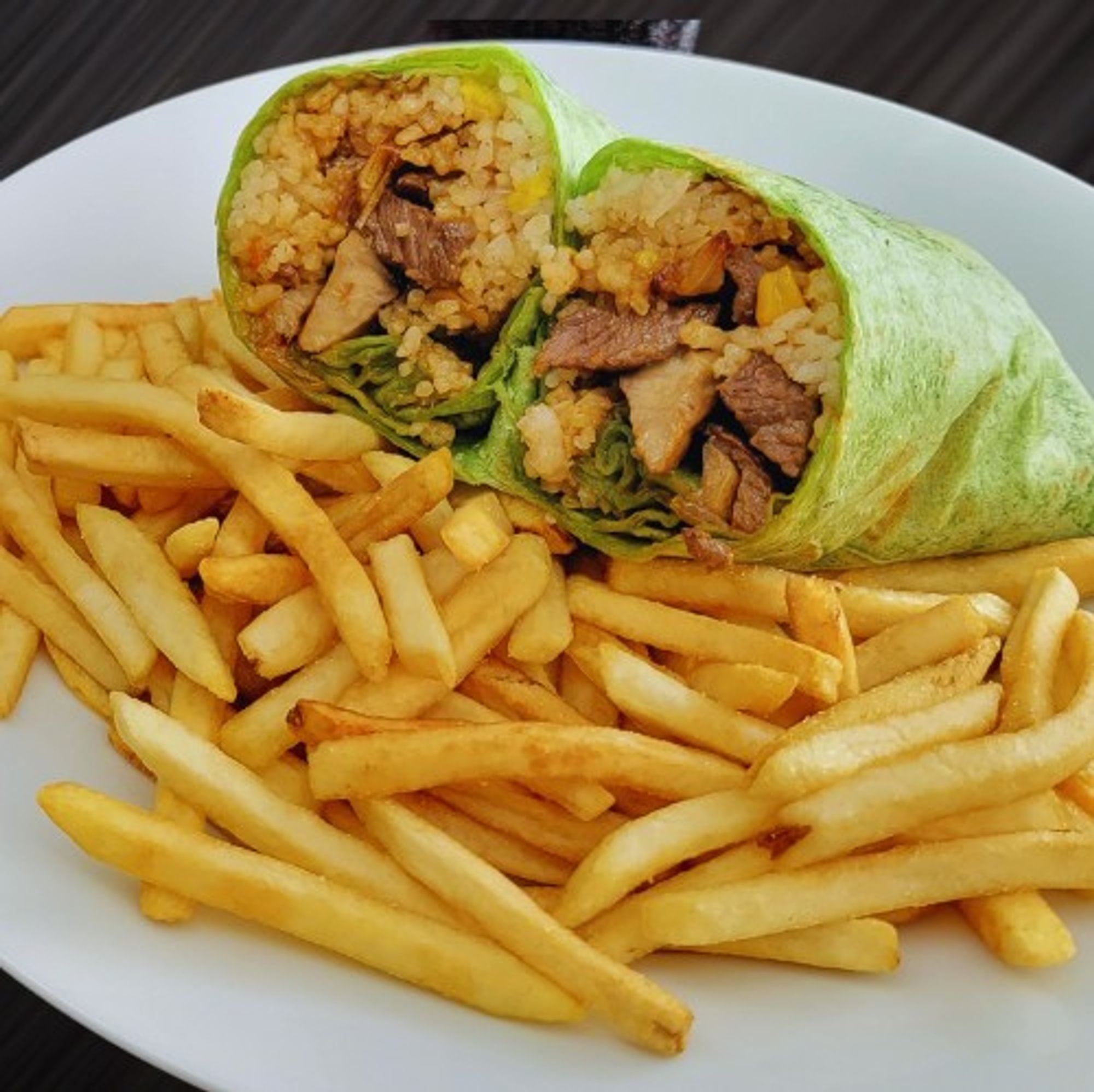 76. Steak Wrap and French Fries