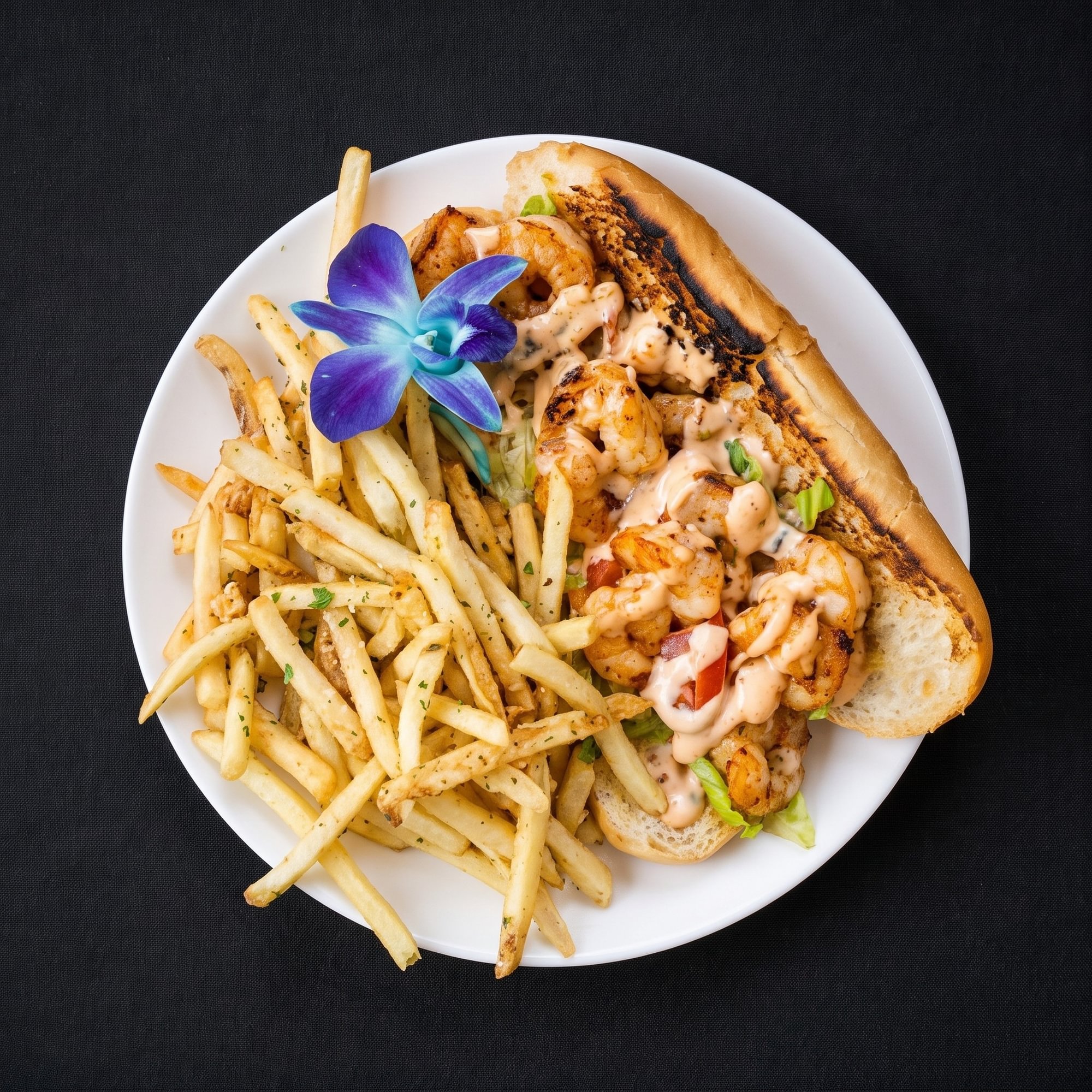 Mardi Gras Blackened Shrimp Rich Boy