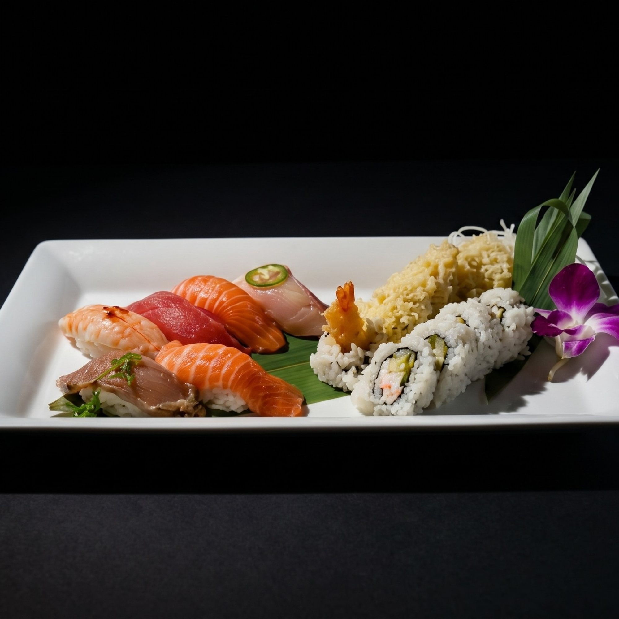 101-103. Sushi & Maki (4 Pieces CA Roll + 4 Pieces Crunch Roll)