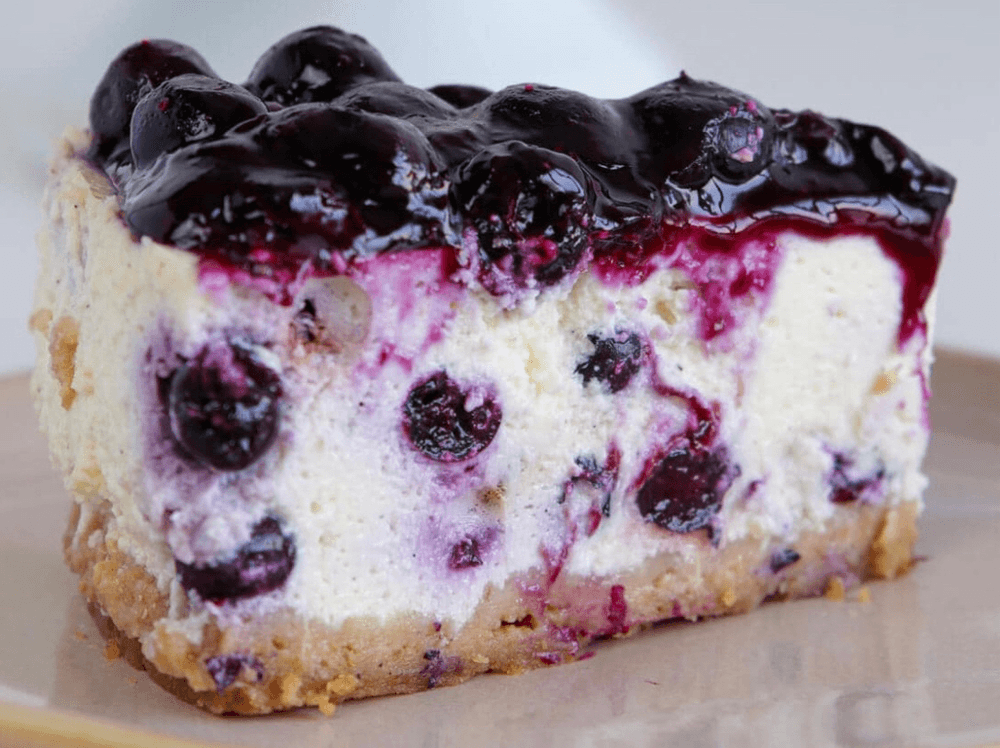 Blueberry white Chocolate Cheesecake