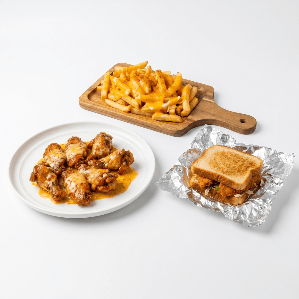 Fish Sandwich and 6 Pieces Wings Combo