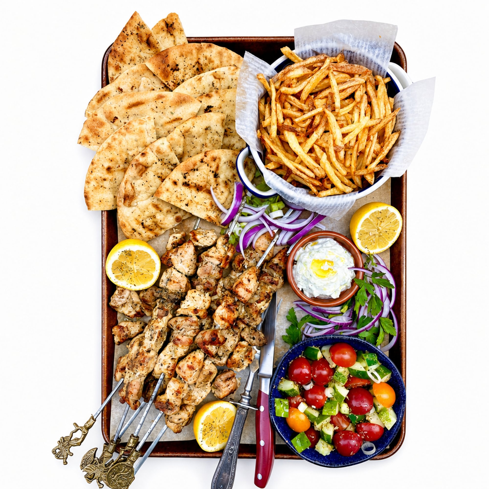 Chicken Souvlaki Platter