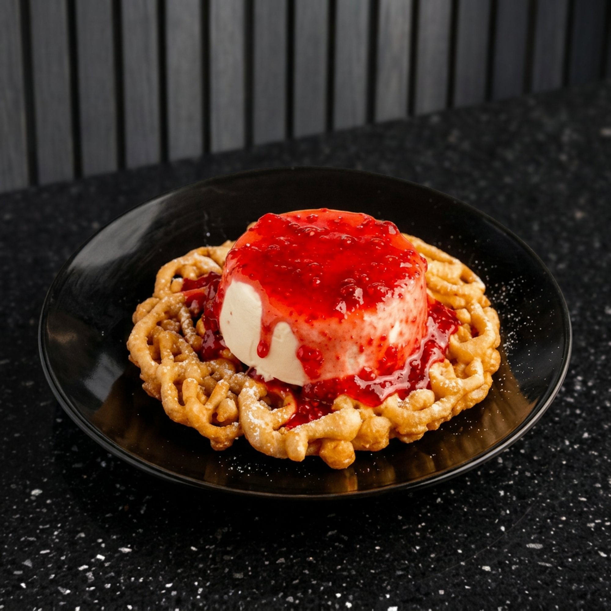Classic Strawberry Funnel Cake