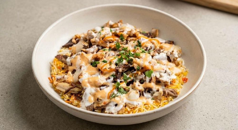 Beef Shawarma Over Rice