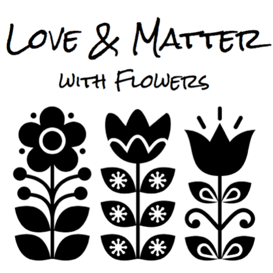 Love  and  Matter, with Flowers Logo