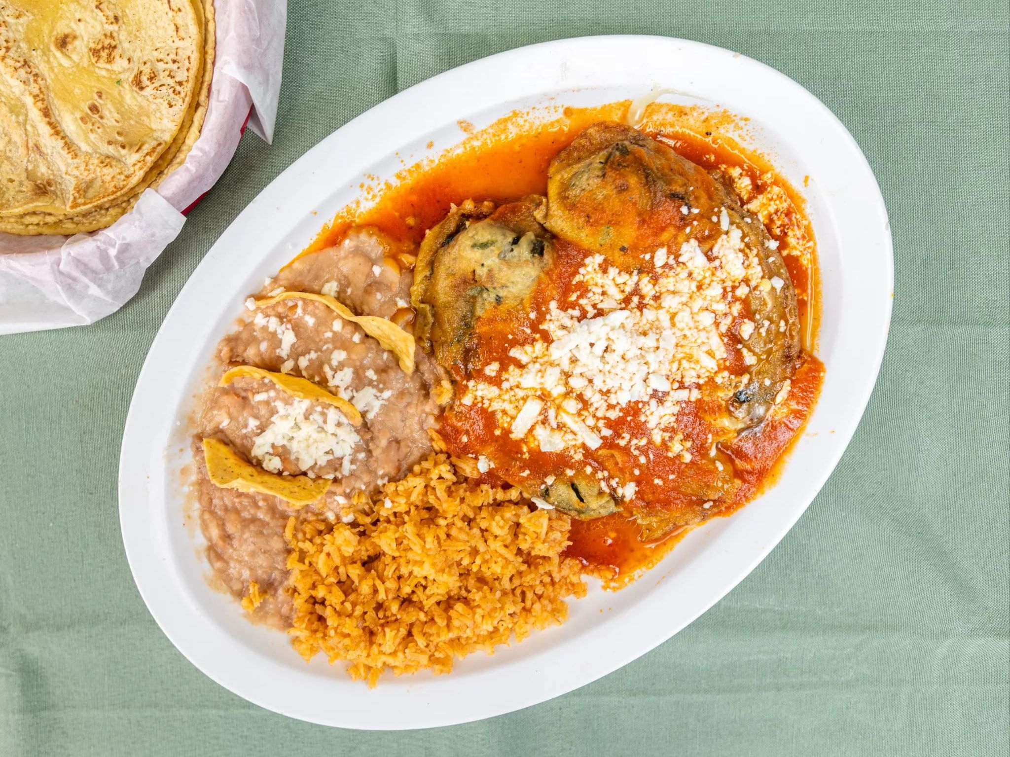 2 Chiles Rellenos Plate