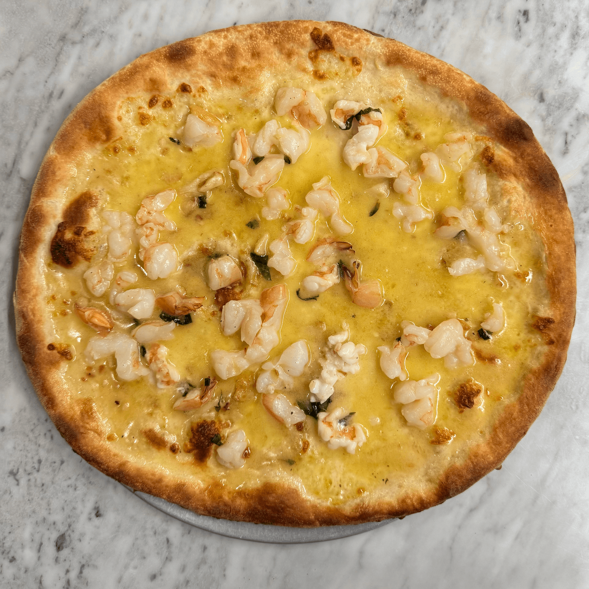 Shrimp Scampi Pizza