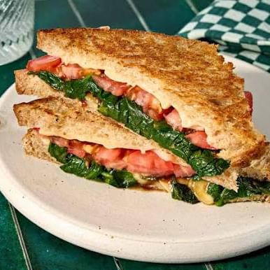 Spinach and Tomato Grilled Cheese