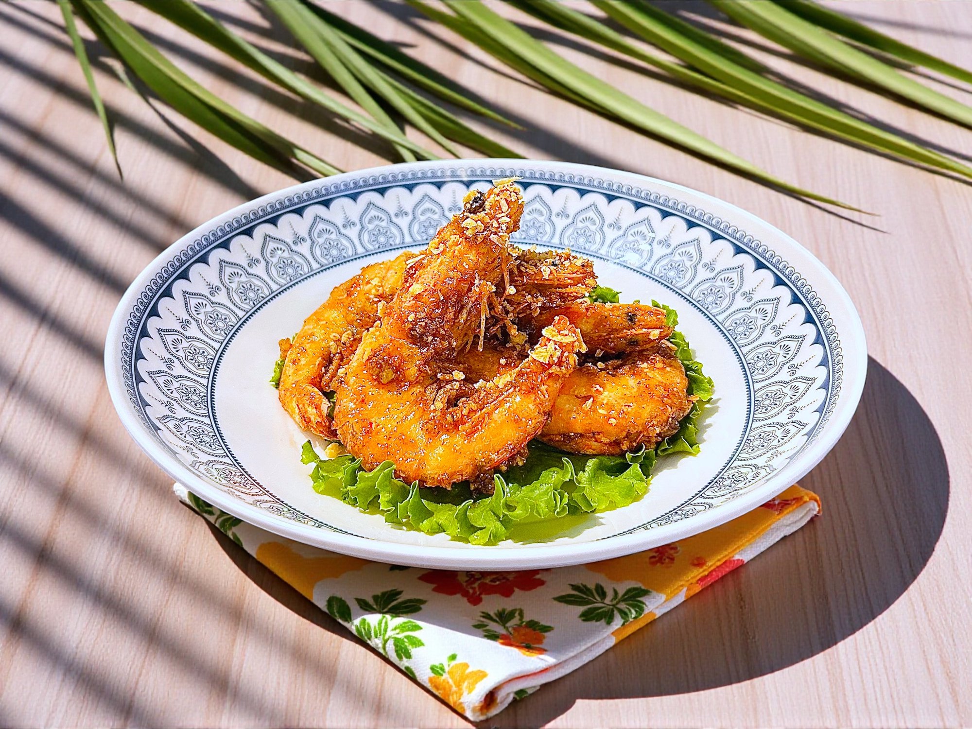 #1 Garlic Prawns กุ้งกระเทียม