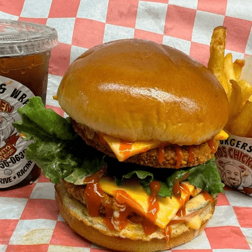 Double-Decker Spicy Chicken Burger Meal