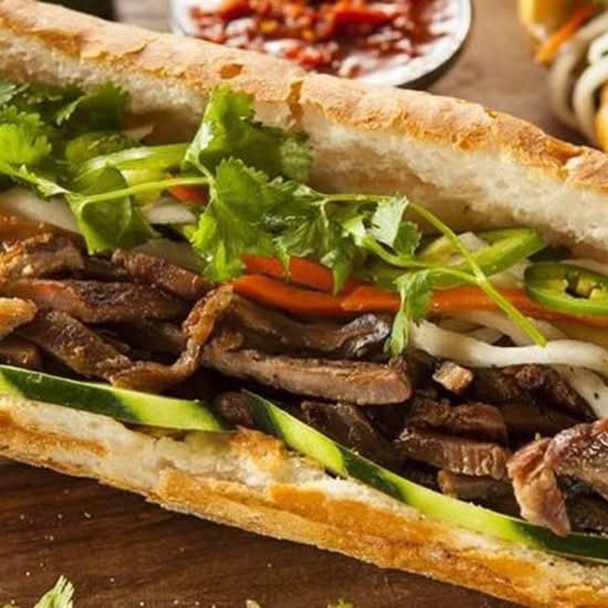 23. Grilled Beef Sandwich / Bánh Mì Bò Nướng