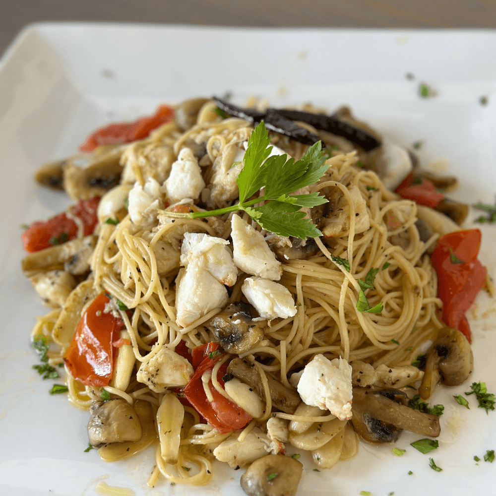 Angel Hair Pasta with Crab Meat