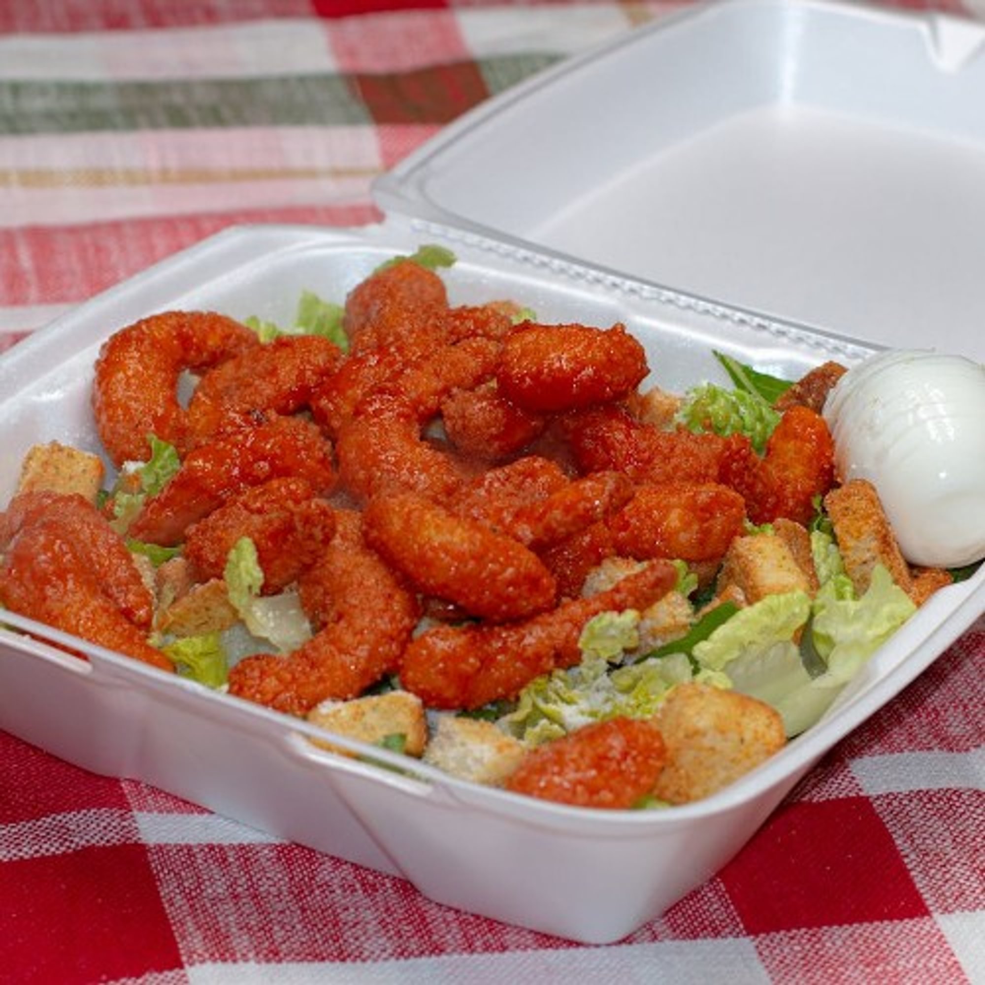 Buffalo Shrimp Caesar Salad