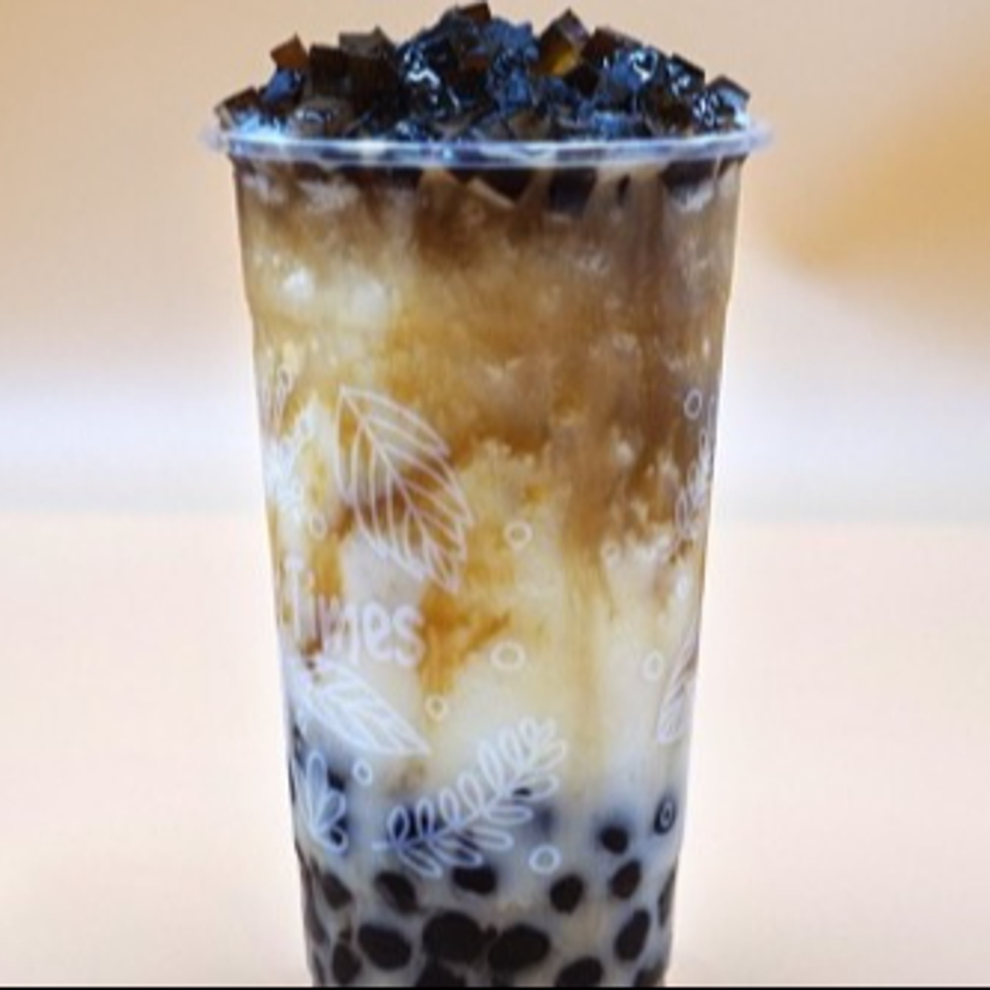 Iced Milk with Caramel, Dark Brick & Honey Boba 焦糖鮮奶