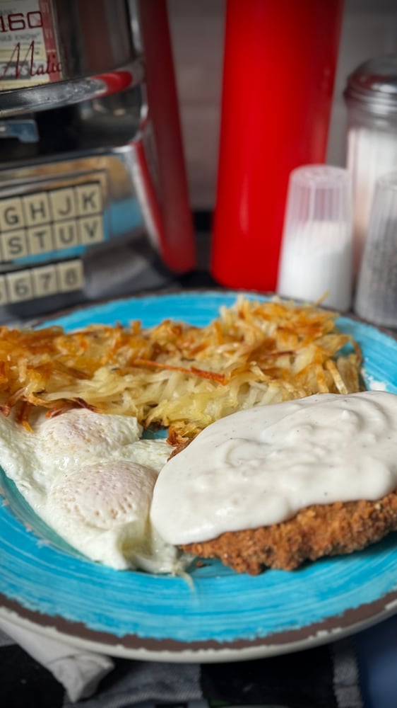 Country Fried Steak With Eggs*