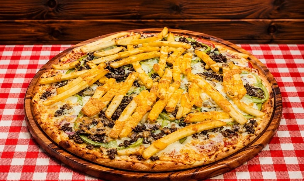 Lg Cheeseburger & Fries Pizza 14 (Italian Style)