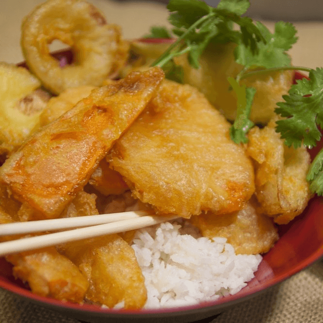Tempura Veggie Rice Bowl
