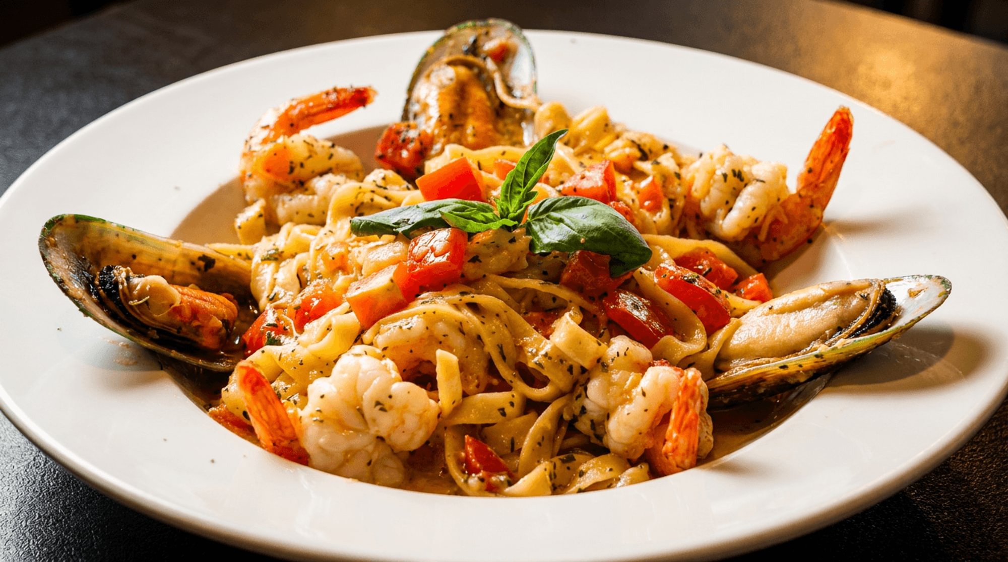 Seafood Sautéed Fettuccine