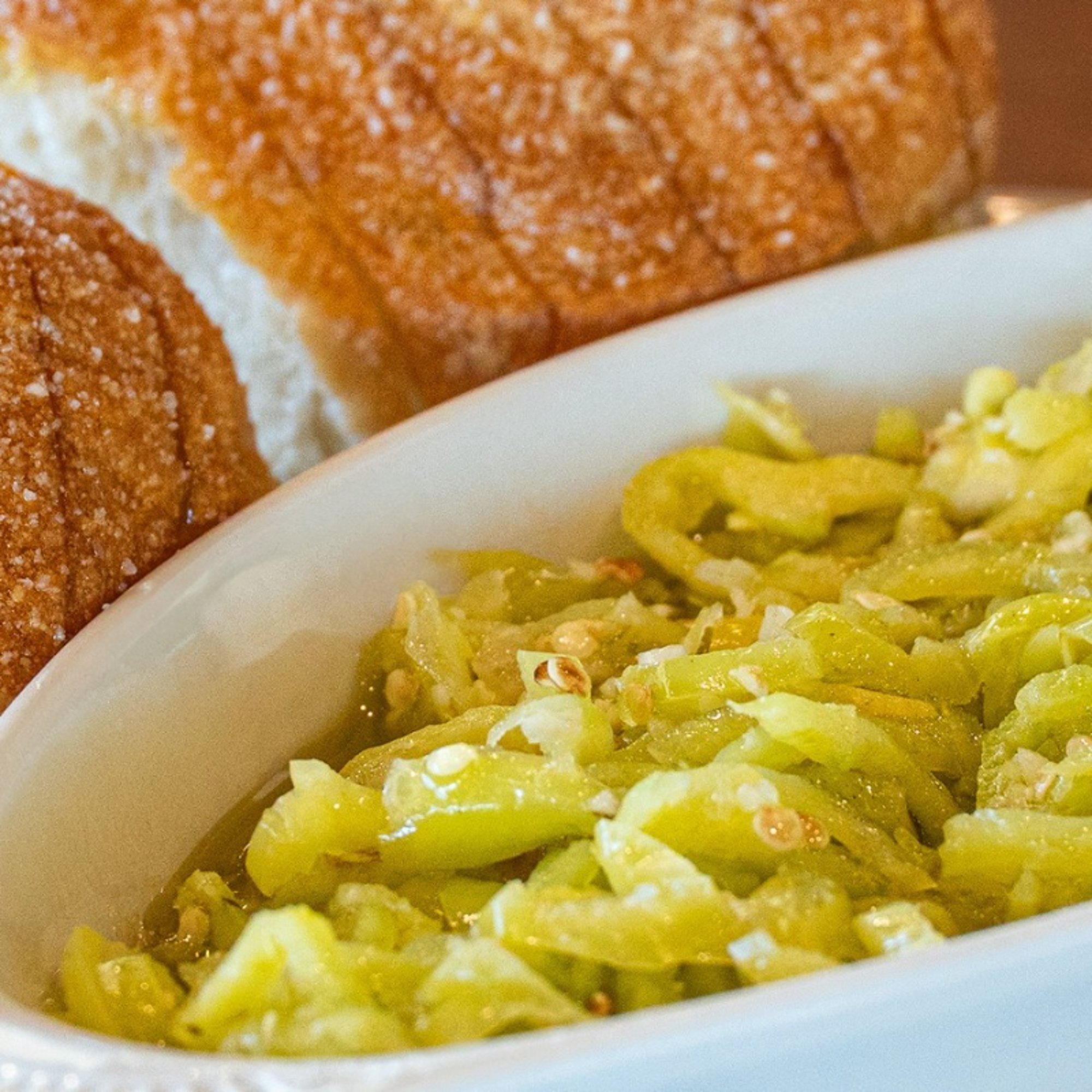 Peppers in Oil Served with Bread