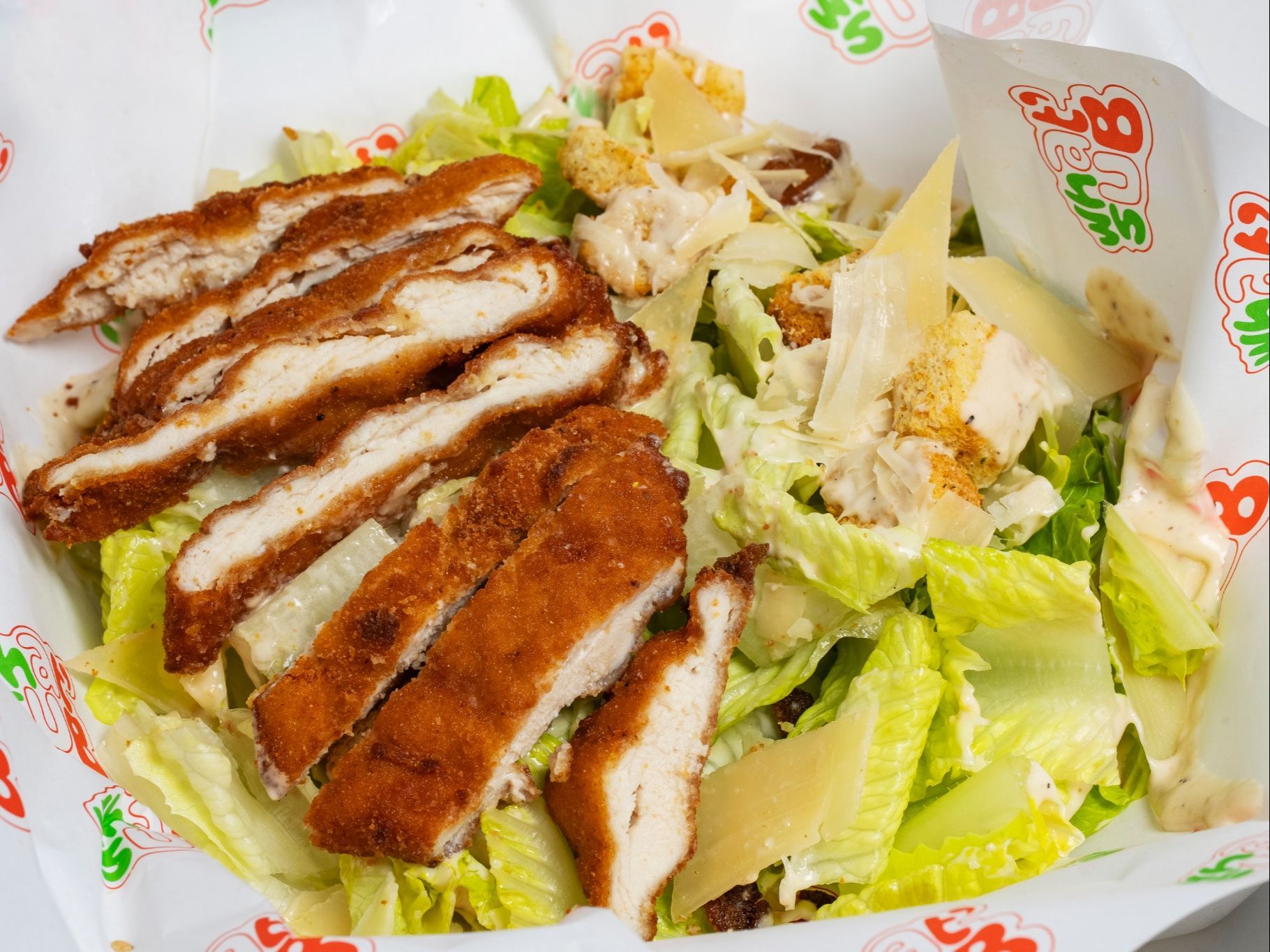 Caesar Salad w/Chicken Cutlet