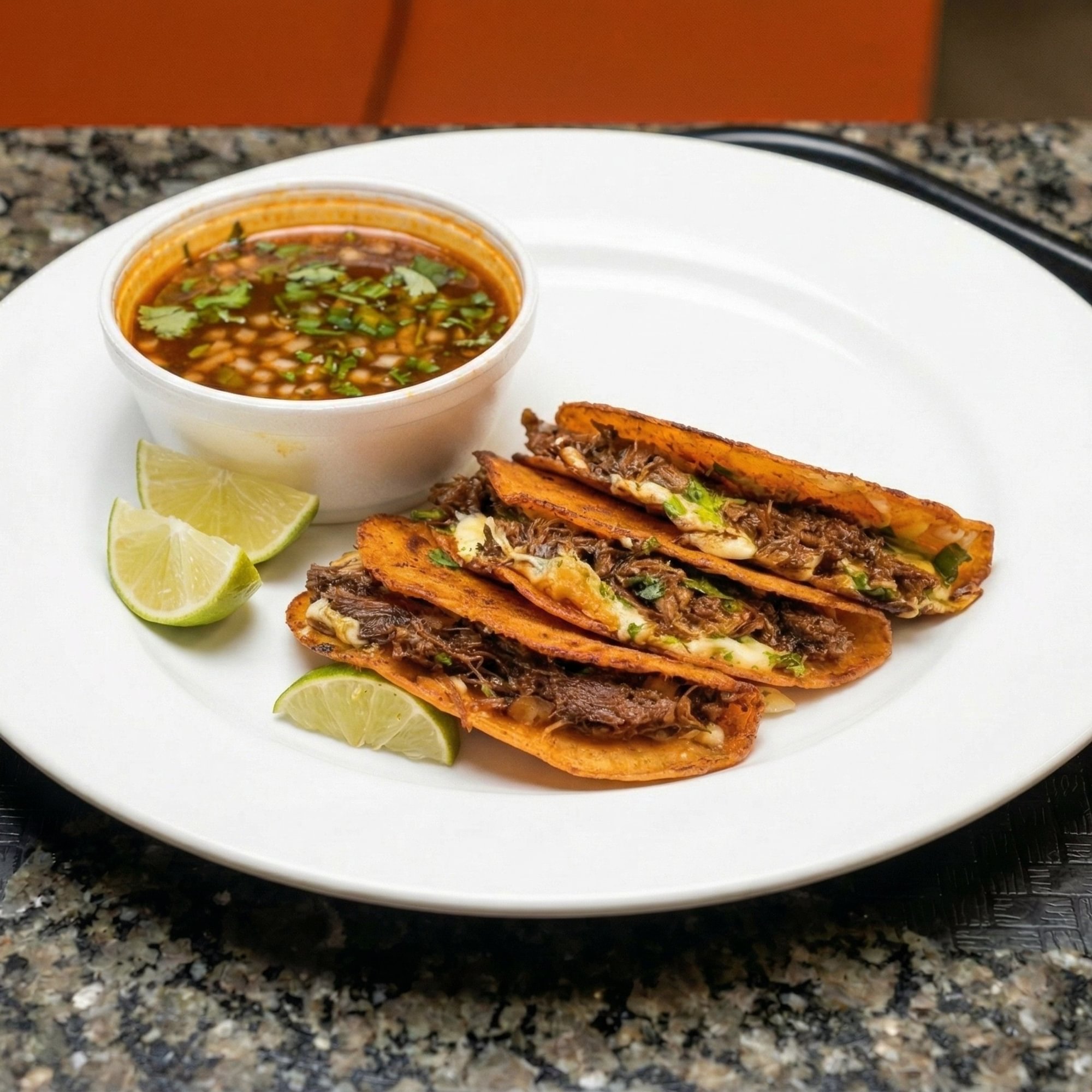 3 Birria Tacos & Consome (Only Authentic)
