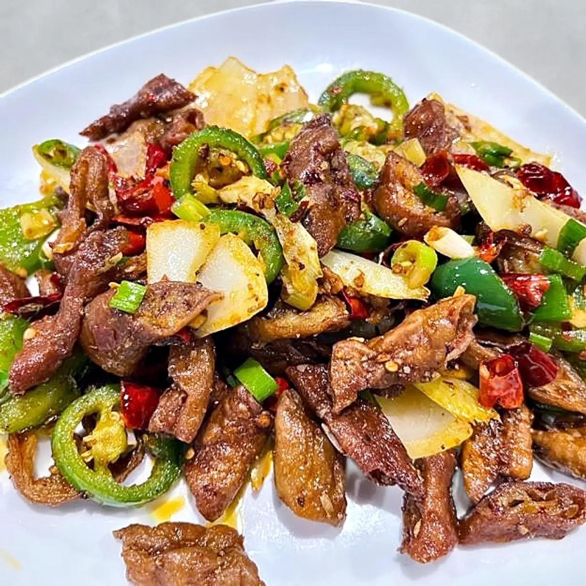 Sautéed Pork Intestines 干煸肥肠炒