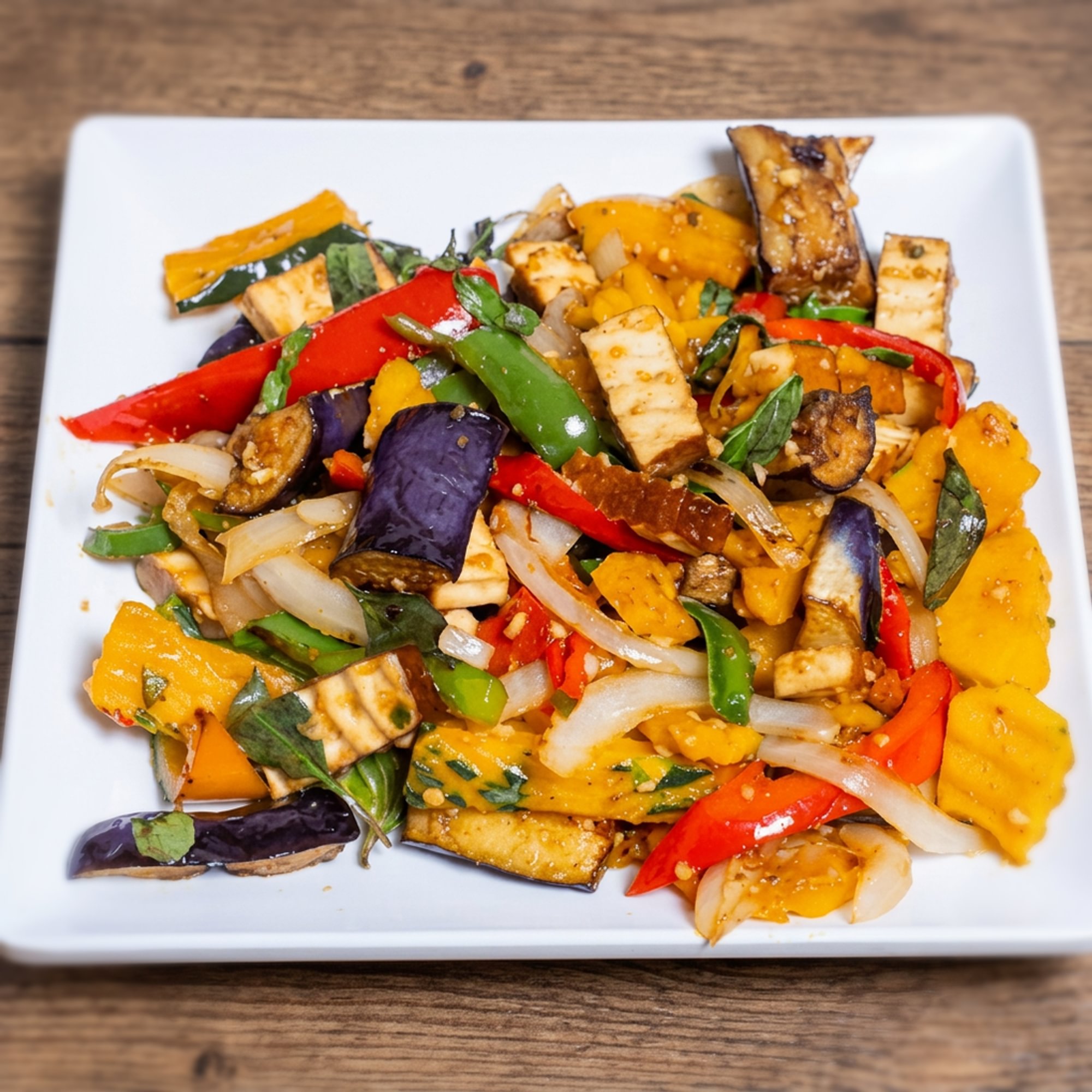 Eggplant, Pumpkin and Tofu Entree