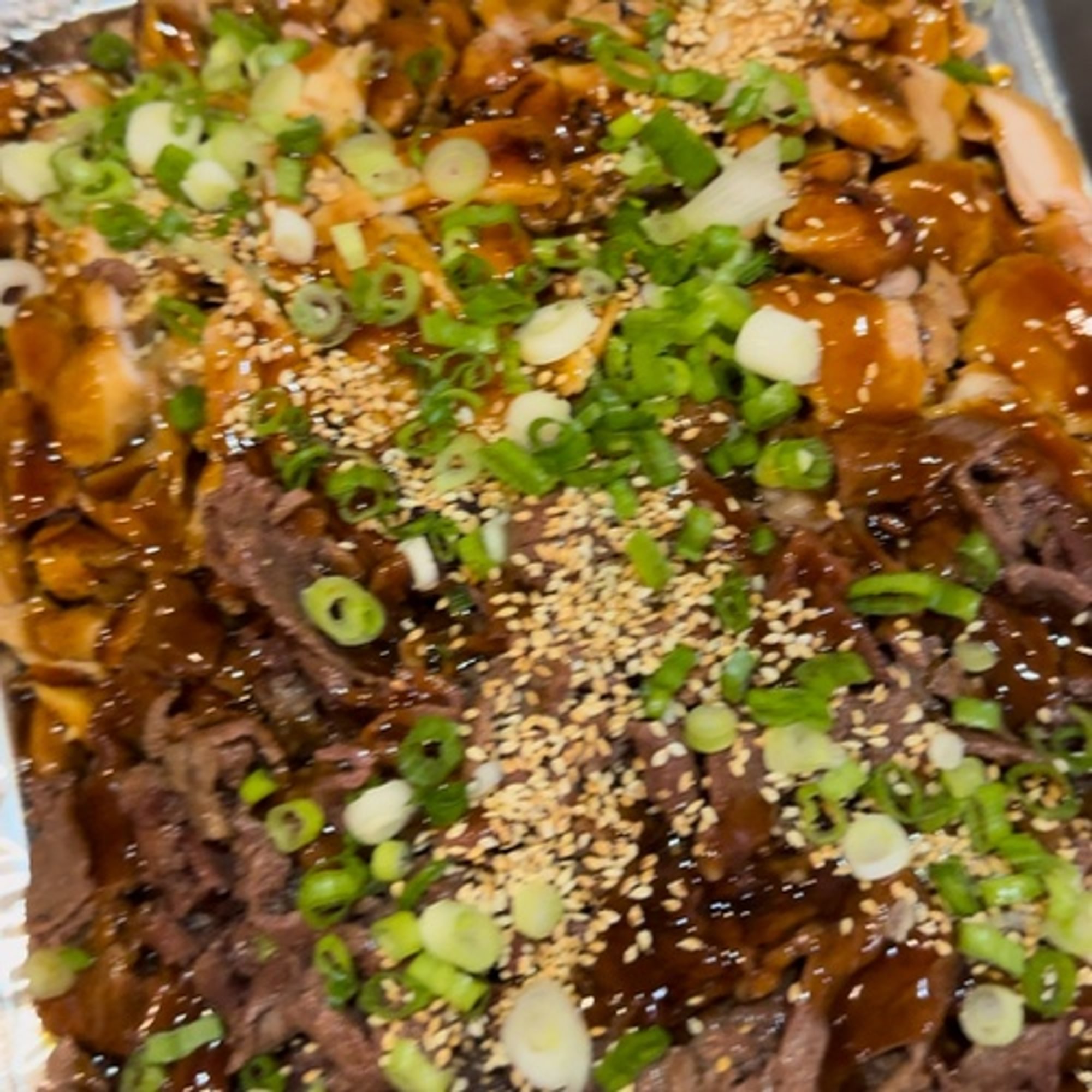 Chicken & Beef Rice Tray