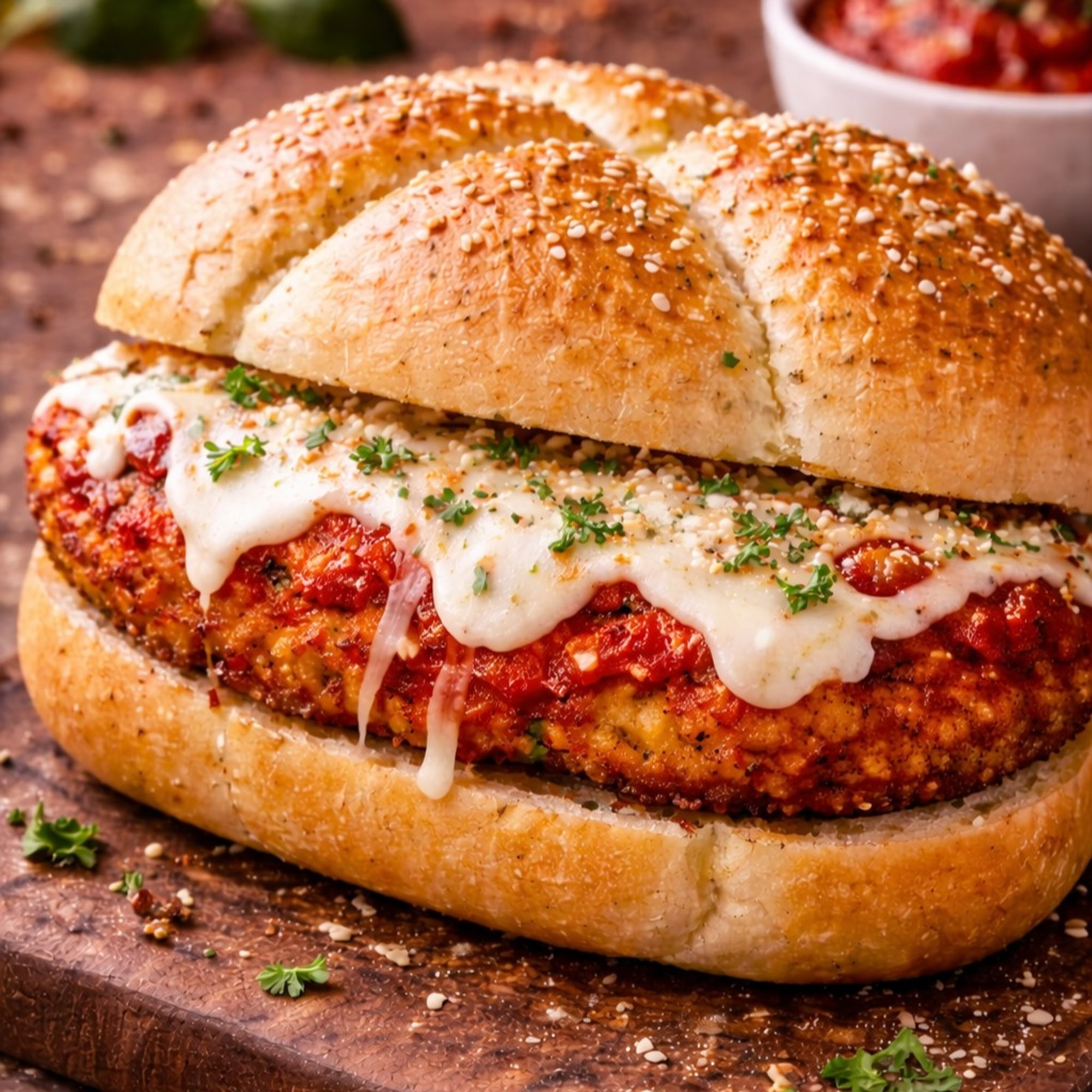 Chicken Parm Sandwich W Fries