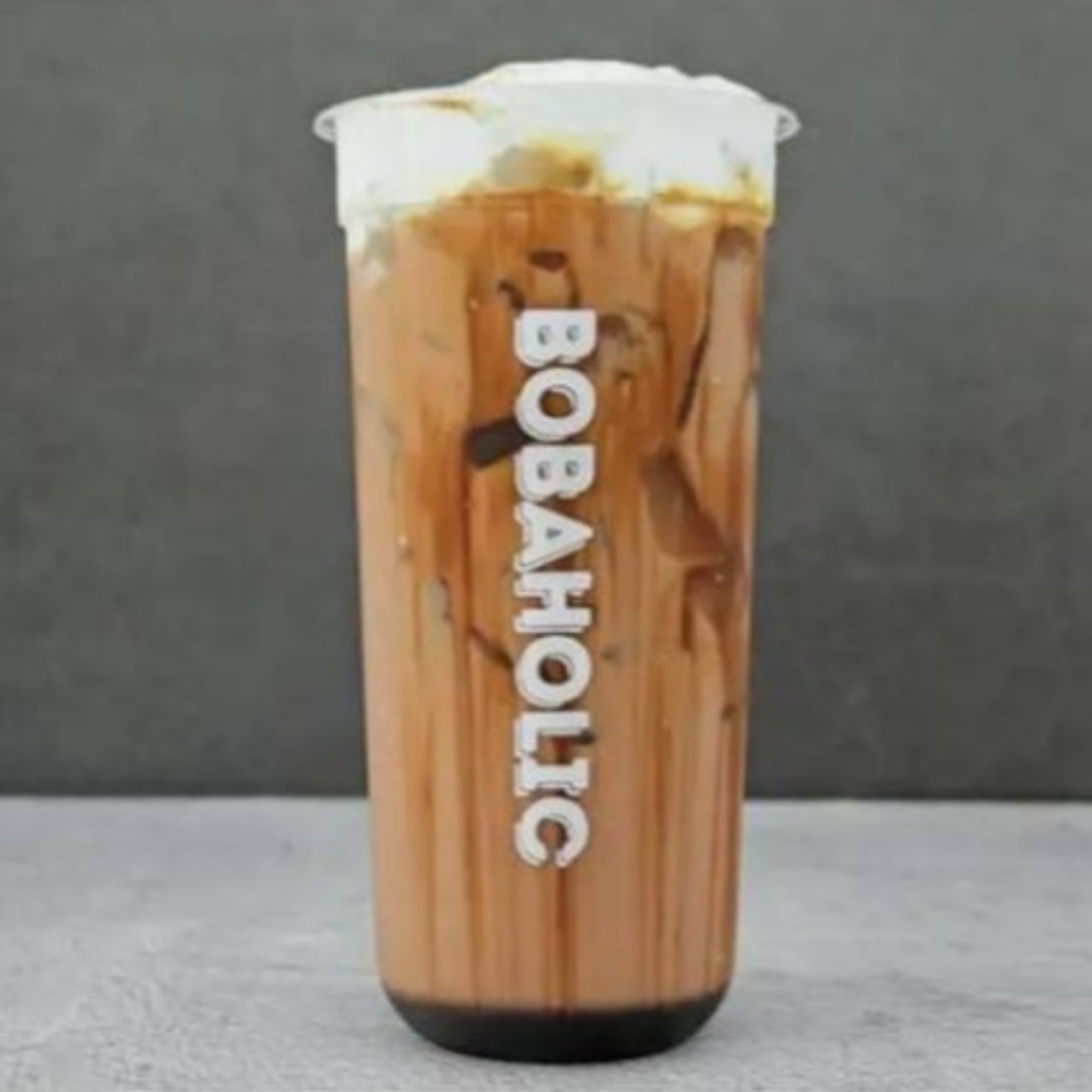 Bobaholic's Original Milk Tea Latté with Cheese Foam 24 Oz