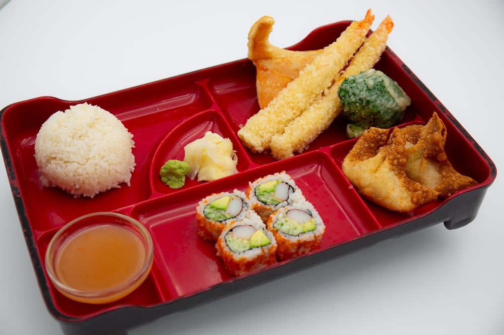 Bento Box A1 - Shrimp & Vegetable Tempura
