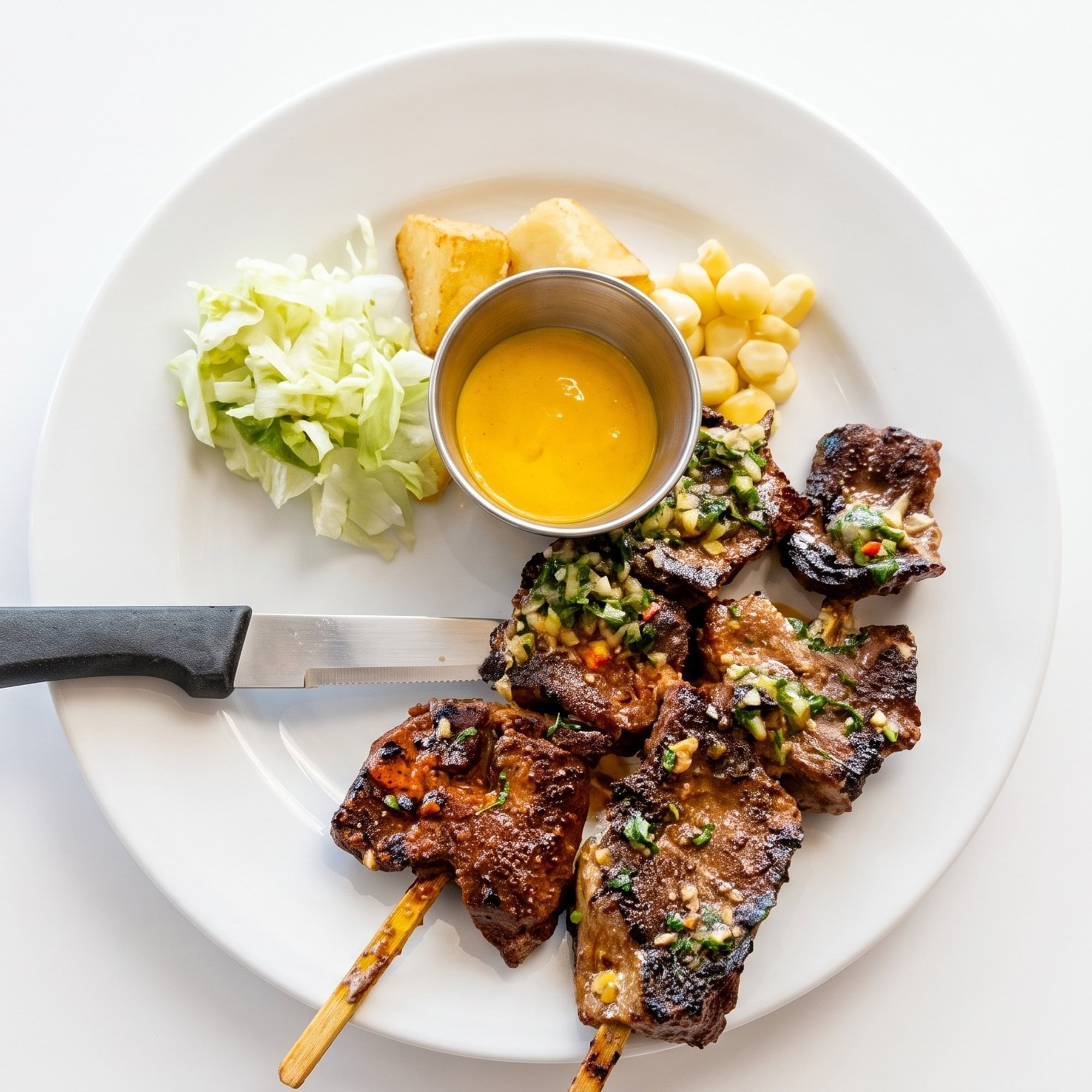 Anticuchos [Grilled Beef Heart Skewers]