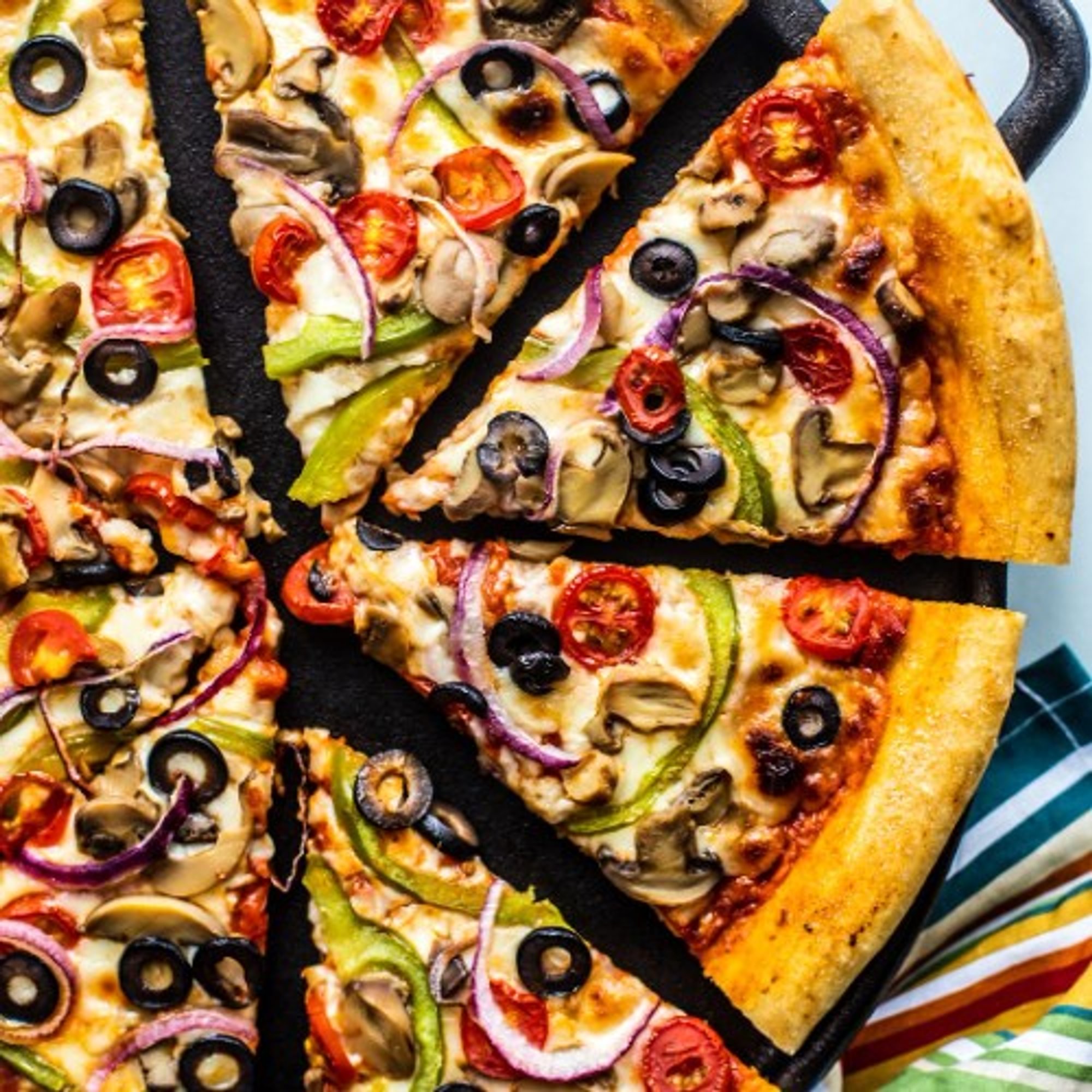 Spicy Veggie Works Pizza