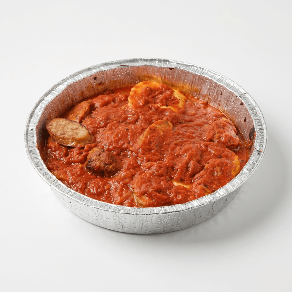 Cheese Ravioli with Sausage
