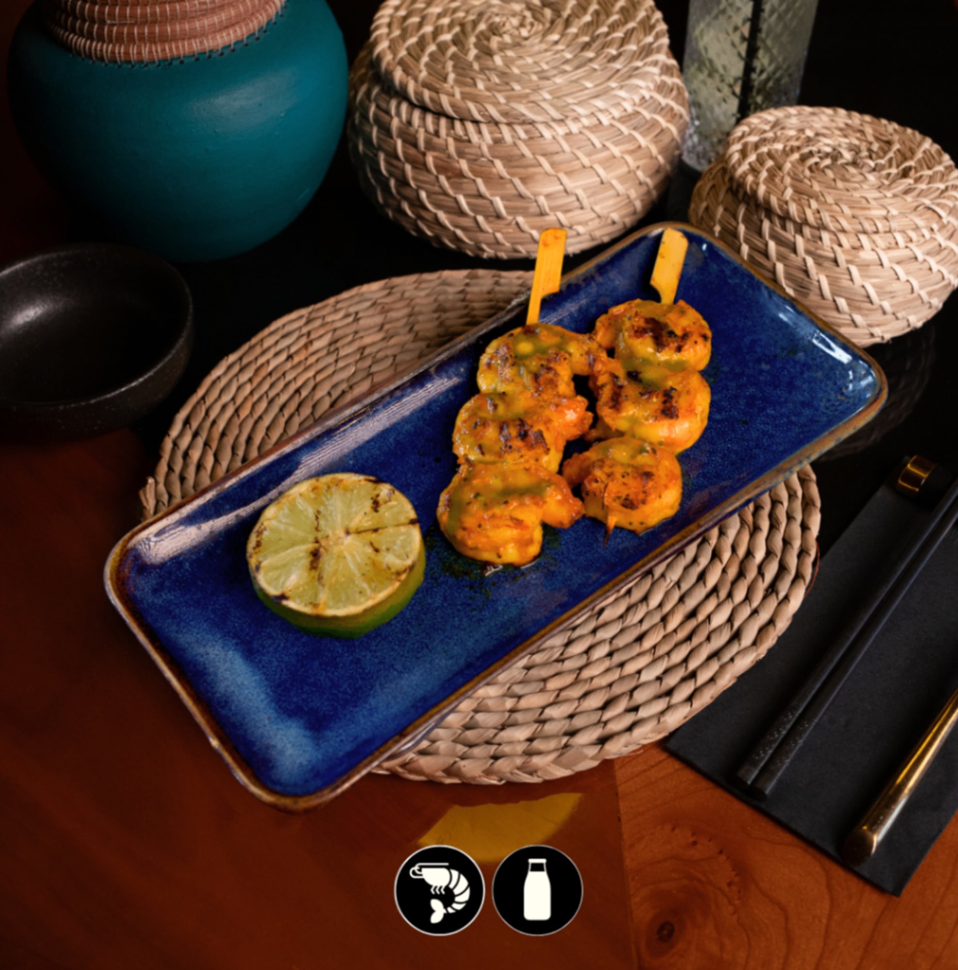 Chili Salt Shrimp Skewers / Tôm Nướng Muối Ớt